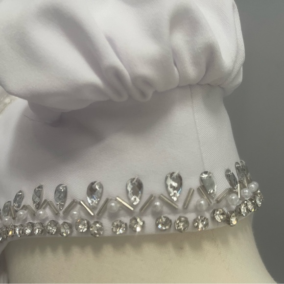 White girls couture christening flower girl semi glitz natural pageant dress - Picture 6 of 7